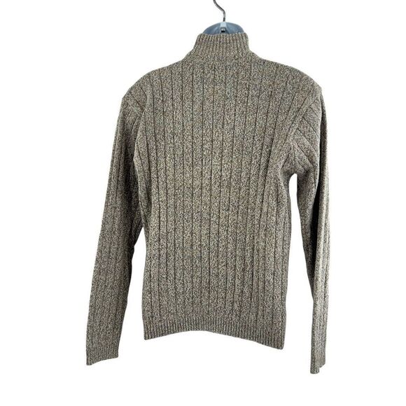 Oscar De La  Renta 1/4 Zip Heathered Sweater Size XL Long Sleeve Cotton Blend - Picture 3 of 9